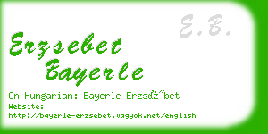 erzsebet bayerle business card